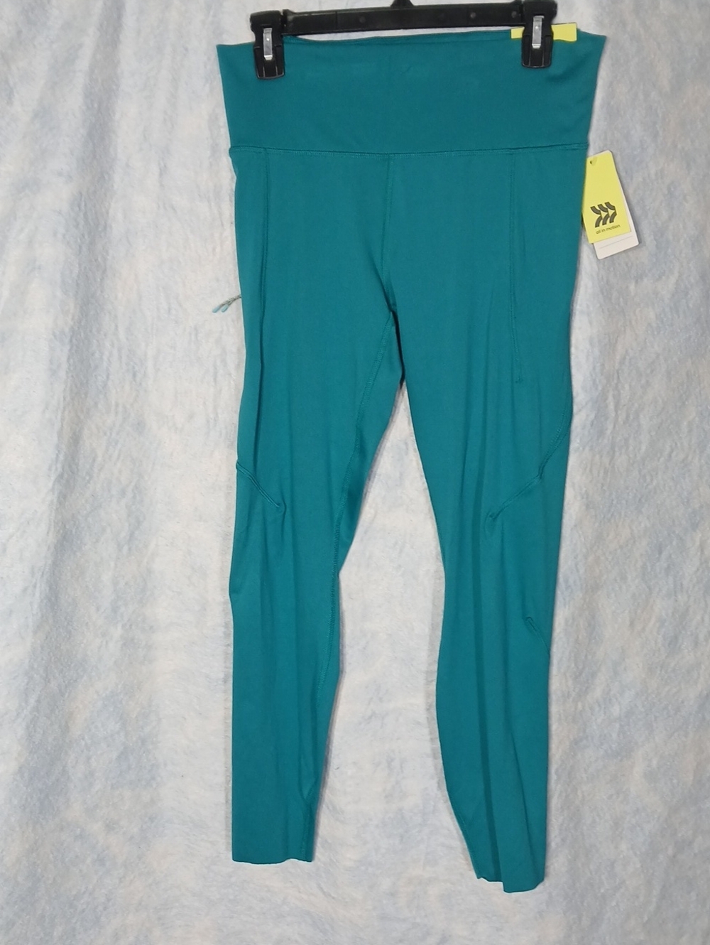 Teal High Rise 7/8 Flex Performance Leggings UV Protection Womens SZ L